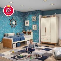 Quarto Infantil 2 Peças Crescer CB1492-ARJE com Guarda-Roupa e Cama em MDP BP Argila-jequetiba Quarto Infantil 2 Peças Crescer CB1492-ARJE com Guarda-Roupa e Cama em MDP BP Argila-jequetiba