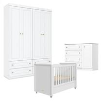 Quarto Infantil 4 Portas Americano com Berço Tutto New Branco Fosco - Matic