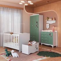 Quarto Infantil 5 Peças com Berço Guarda Roupa e Cômoda Quarto Infantil 5 Peças com Berço Guarda Roupa e Cômoda