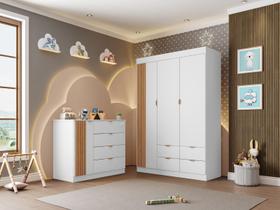 Quarto Infantil Ayla Branco c/ Amadeirado _ Phoenix Baby Quarto Infantil Ayla Branco c/ Amadeirado _ Phoenix Baby