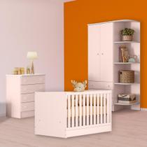 Quarto Infantil Berço Mini Cama, Cômoda e Guarda Roupa Rosa Quarto Infantil Berço Mini Cama, Cômoda e Guarda Roupa Rosa