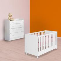 Quarto Infantil Berço Mini Cama e Cômoda Trocador Braco Quarto Infantil Berço Mini Cama e Cômoda Trocador Braco