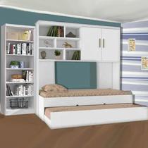 Quarto Infantil Chiara Branco com Livreiro - Phoenix Baby