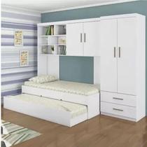 Quarto Infantil Chiara Completo com Cama de Solteiro, Cama Auxiliar