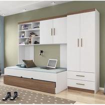 Quarto Infantil Chiara Completo com Cama de Solteiro, Cama Auxiliar Quarto Infantil Chiara Completo com Cama de Solteiro, Cama Auxiliar