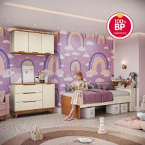 Quarto Infantil com Aéreo 3 Peças Crescer Kappesberg Argila/Jequetiba