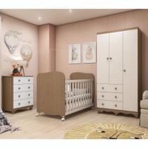 Quarto Infantil com Berço,Guarda Roupa, Cômoda Uli Junior