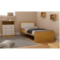 Quarto Infantil com Cama Cômoda 3 Gavetas e 2 Nichos Margo 100% Mdf Quarto Infantil com Cama Cômoda 3 Gavetas e 2 Nichos Margo 100% Mdf