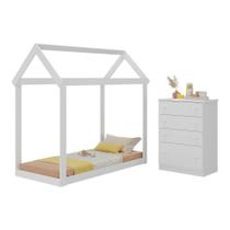 Quarto Infantil com Cama Montessoriana/Colchão/Cômoda Flex João e Maria Multimóveis MX4274