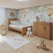 Quarto Infantil com Cama Solteiro Athenas e Cômoda 8 Gavetas 2 Portas Toronto Amêndoa Clean Quarto Infantil com Cama Solteiro Athenas e Cômoda 8 Gavetas 2 Portas Toronto Amêndoa Clean