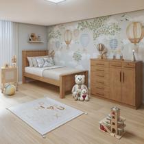 Quarto Infantil com Cama Solteiro Athenas e Cômoda 8 Gavetas 2 Portas Toronto