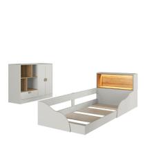 Quarto Infantil com cama solteiro com iluminação LED Montessoriano LILLE Arenas