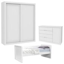 Quarto Infantil com Cama Tutto New 2 Portas Branco Acetinado - Matic