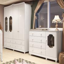 Quarto Infantil com Guarda-roupas e Cômoda com Janelas 100% Mdf Maya Provençal Yescasa