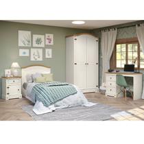 Quarto Infantil Completo 1 Guarda Roupa 1 Mesa de Cabeceira 1 Cabeceira Solteiro 1 Escrivaninha Smile Quarto Infantil Completo 1 Guarda Roupa 1 Mesa de Cabeceira 1 Cabeceira Solteiro 1 Escrivaninha Smile