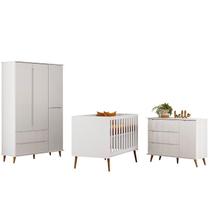 Quarto Infantil Completo 3 Peças 990150 Branco Acetinado PLLA