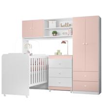 Quarto Infantil Completo 3 Peças 990160 Branco Rosa PLLA