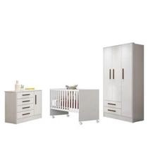 Quarto Infantil Completo Berço Mini Cama Rteto Q Encanto Branco - Qmovi