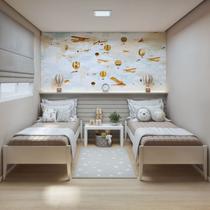 Quarto Infantil Completo com 2 Camas Sonho 90cm em Madeira Maciça Quarto Infantil Completo com 2 Camas Sonho 90cm em Madeira Maciça