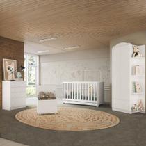 Quarto Infantil Completo com Berço 3 em 1 para Colchão 130x60cm e Baú Multimóveis MP4356 Quarto Infantil Completo com Berço 3 em 1 para Colchão 130x60cm e Baú Multimóveis MP4356