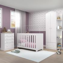 Quarto Infantil Completo com Berço 3 em 1 para Colchão 130x60cm Multimóveis MP4353