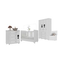 Quarto Infantil Completo com Berço Americano 3 em 1 para Colchão 130x70cm Multimóveis MP4360