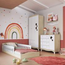 Quarto Infantil Completo com Cama Montessoriana 4pc Linha Encanto Completa Móveis Quarto Infantil Completo com Cama Montessoriana 4pc Linha Encanto Completa Móveis