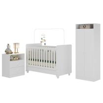 Quarto Infantil Completo Com Colchão Incluso Ariel Branco Quarto Infantil Completo Com Colchão Incluso Ariel Branco