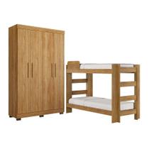 Quarto Infantil Completo com Guarda-Roupa e Beliche Théo Tigus Baby