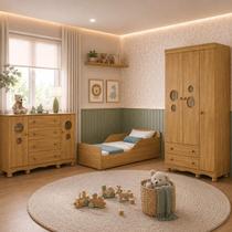 Quarto Infantil Completo com Minicama Montessoriana e Colchão Incluso Suspiro Multimóveis MP4828