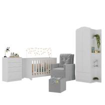 Quarto Infantil Completo com Poltrona de Amamentação e Puff Multimóveis MP4080 Quarto Infantil Completo com Poltrona de Amamentação e Puff Multimóveis MP4080