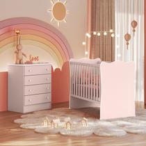 Quarto Infantil Completo Estrela 4 Gavetas Rosa - Pnr Móveis Quarto Infantil Completo Estrela 4 Gavetas Rosa - Pnr Móveis