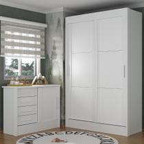 Quarto Infantil Completo Guarda-Roupa 2 Portas 2 Gavetas Com Cômoda Maya Espresso Móveis Branco Quarto Infantil Completo Guarda-Roupa 2 Portas 2 Gavetas Com Cômoda Maya Espresso Móveis Branco