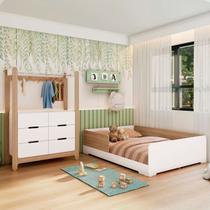 Quarto Infantil Completo Guarda-roupa Closet e Cama Casal Montessoriana 100% Mdf Olivia e Mark Quarto Infantil Completo Guarda-roupa Closet e Cama Casal Montessoriana 100% Mdf Olivia e Mark