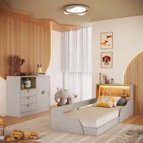 Quarto Infantil Completo Montessoriano S/Colchão com Iluminação Led CJ080 Lille Art in Móveis