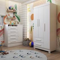 Quarto Infantil Completo Sonho 4 Portas 7 Gavetas Branco - Panorama Móveis