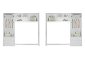 Quarto Infantil Completo Ternura Branco- Guarda-Roupa, Berço e Cômoda