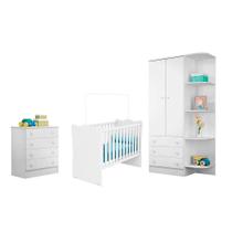 Quarto Infantil Doce Sonho - Berço Simples - Branco/Branco Quarto Infantil Doce Sonho - Berço Simples - Branco/Branco