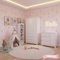 Quarto Infantil Duda Branco - 3 Portas _ Phoenix Baby