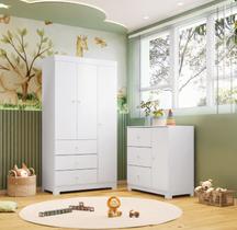 Quarto Infantil Duda Branco - 3 Portas _ Phoenix Baby