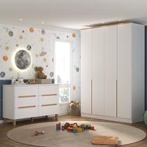 Quarto Infantil / Juvenil com Guarda-Roupa e Cômoda Sky Yescasa