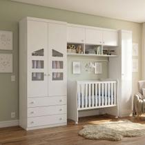 Quarto Infantil Modulado Com Berço Doce Sonho Branco Quarto Infantil Modulado Com Berço Doce Sonho Branco