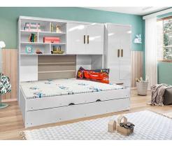 Quarto Infantil Modulado Com Guarda Roupa E Bicama Chiara