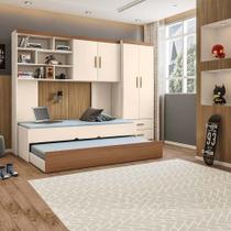 Quarto Infantil Modulado Com Guarda Roupa E Bicama Chiara