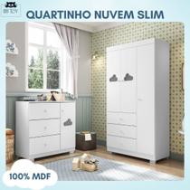 Quarto Infantil Nuvem Slim Branco - Roupeiro 3 portas _ Phoenix Baby Quarto Infantil Nuvem Slim Branco - Roupeiro 3 portas _ Phoenix Baby