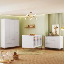 Quarto Infantil Retrô Lunna Cor Branco Acetinado - Peternella