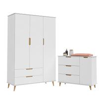 Quarto Infantil Retro Melinda Guarda Roupa, Comoda Mobili