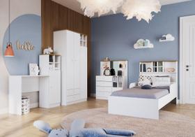 Quarto Infanto Juvenil Completo 90 House Meu Fofinho Branco Art In Móveis Quarto Infanto Juvenil Completo 90 House Meu Fofinho Branco Art In Móveis