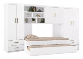 Quarto Juvenil com 2 Dois Guarda-roupa, Armario Aereo e Bicama Quarto Juvenil com 2 Dois Guarda-roupa, Armario Aereo e Bicama