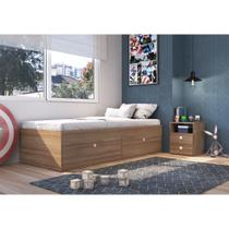 Quarto Juvenil com Cama 80 e Mesa De Cabeçeira Tókio - Art In - Montana